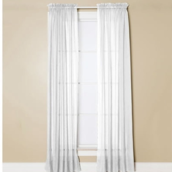 NEW Preston One Panel 52 Inch x 84 Inch One Rod Pocket Sheer Curtain Panel White - Picture 1 of 3